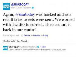хакеры, взлом,  твиттер,  USA Today